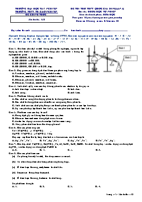 Đề thi thử THPT Quốc gia môn Hóa học lần 3 năm 2019 - Mã đề 132 - Trường THPT TH Cao Nguyên